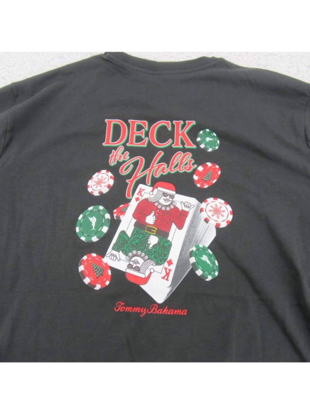 Tommy Bahama Deck The Halls Poker Holiday Graphic T-Shirt Men's Size Large NEW - Picture 7 of 12